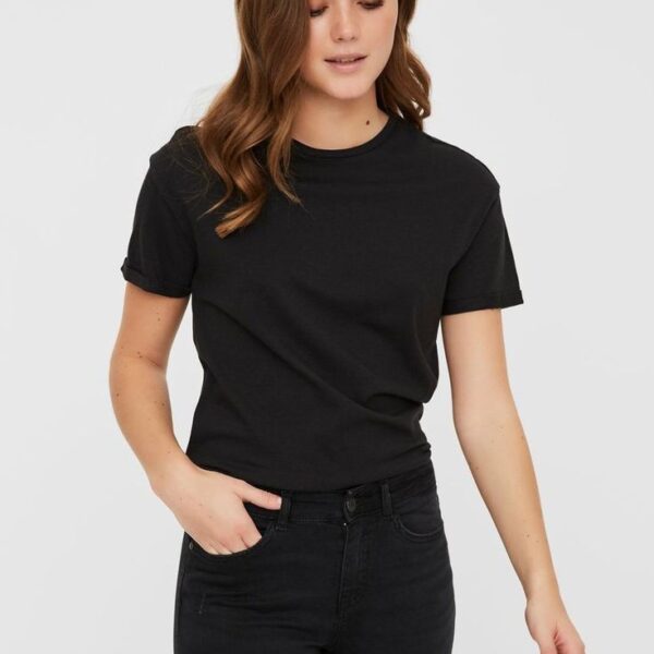Tisarta Premium Cotton Black T-shirt for Women
