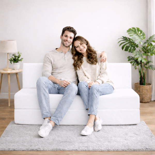 BAMBRO Moshi Fabric 3 Seater Double Foam Fold Out Sofa Cum Bed