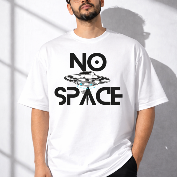 No Space Premium White Oversize T-shirt (Men - Office , College and Dialy Use )